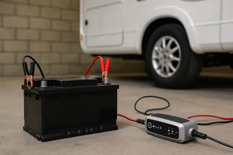 Entretien d'une batterie cellule de camping sur chargeur intelligent
